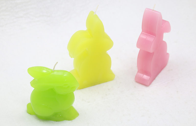 lovely art rabbit candle set