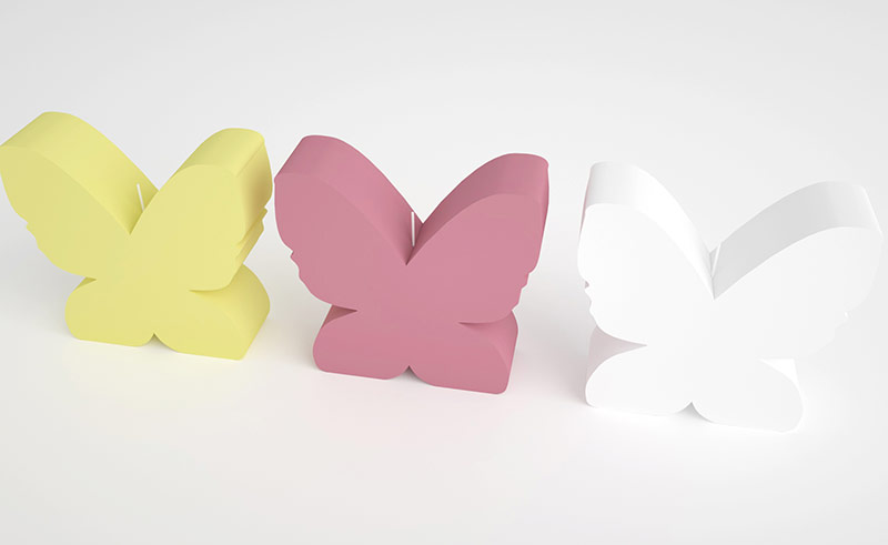unscented art butterfly candle