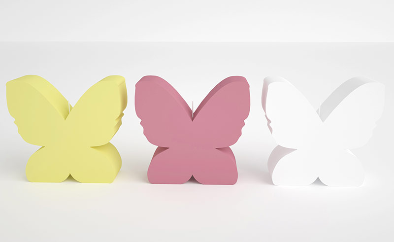 pure cotton wick butterfly candle