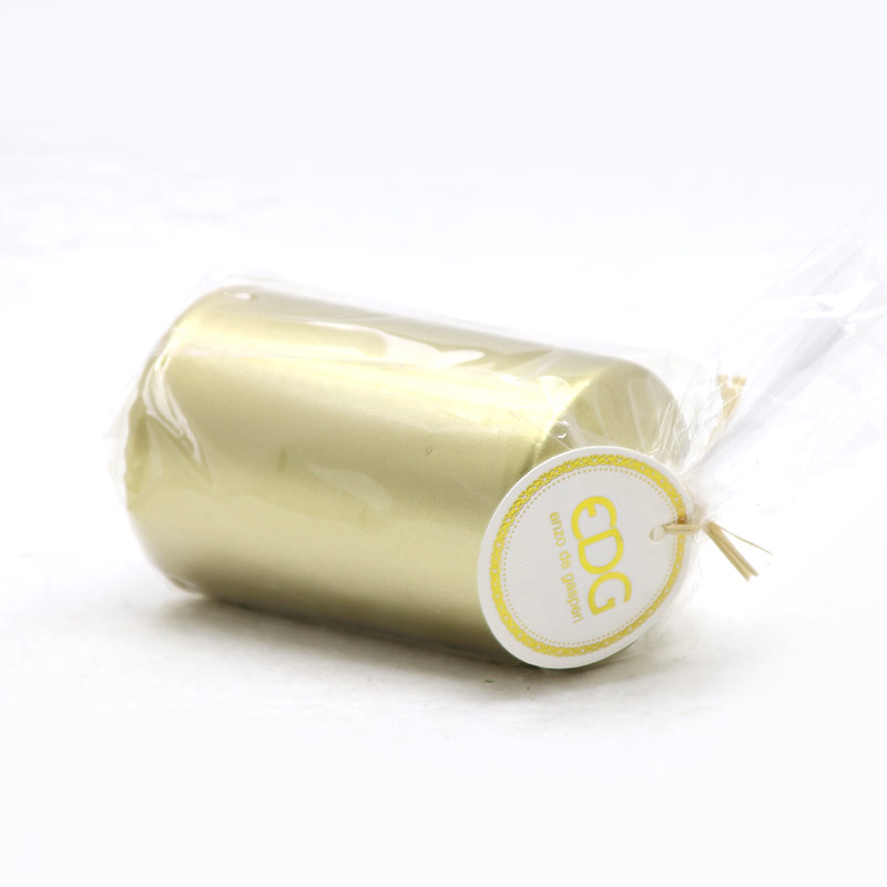 gold Christmas pillar candle