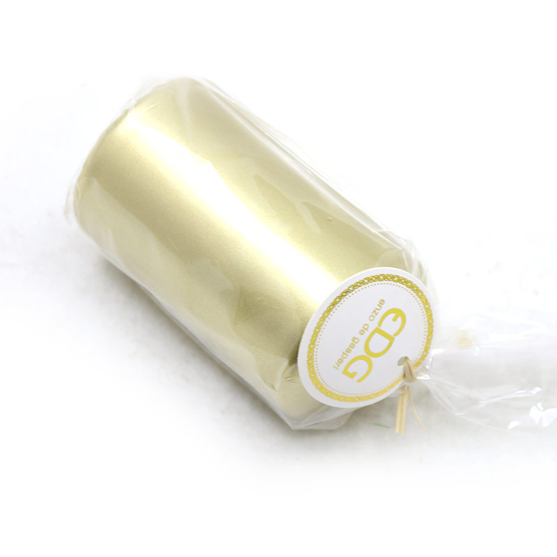 gold Christmas pillar candle