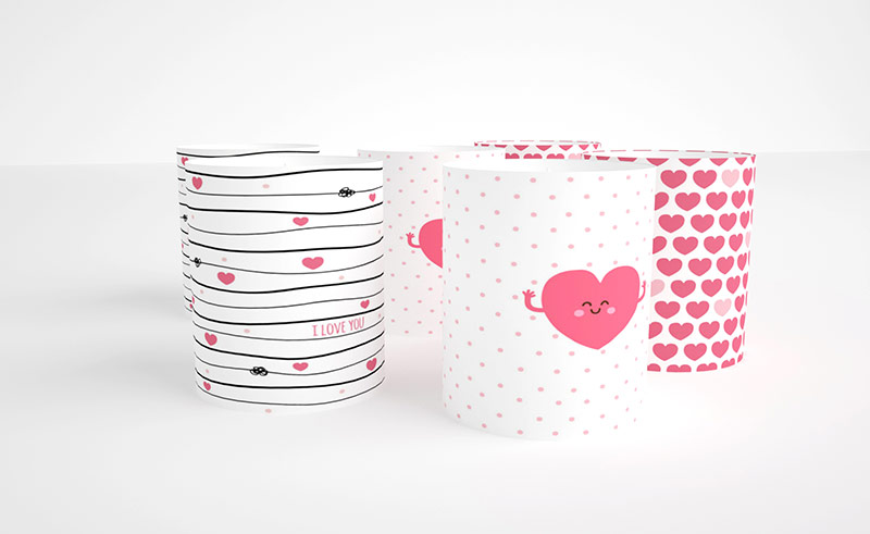 Valentine glass jar candle